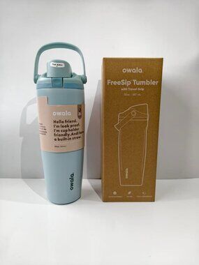 Owala FreeSip Sway Stainless Water Bottle 30 oz Color Milk Blue